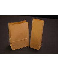 Bolsa de papel, con base rectangular, kraft .