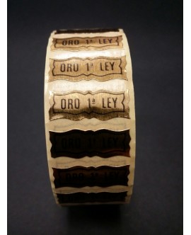 Etiquetas adhesivas "Oro 1ª Ley"