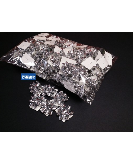 Estrellas Adhesivas Plata Brillo.