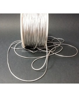 Cordón elástico Plata.