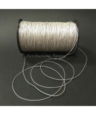 Cordón elástico Vergolina 1mm Plata.